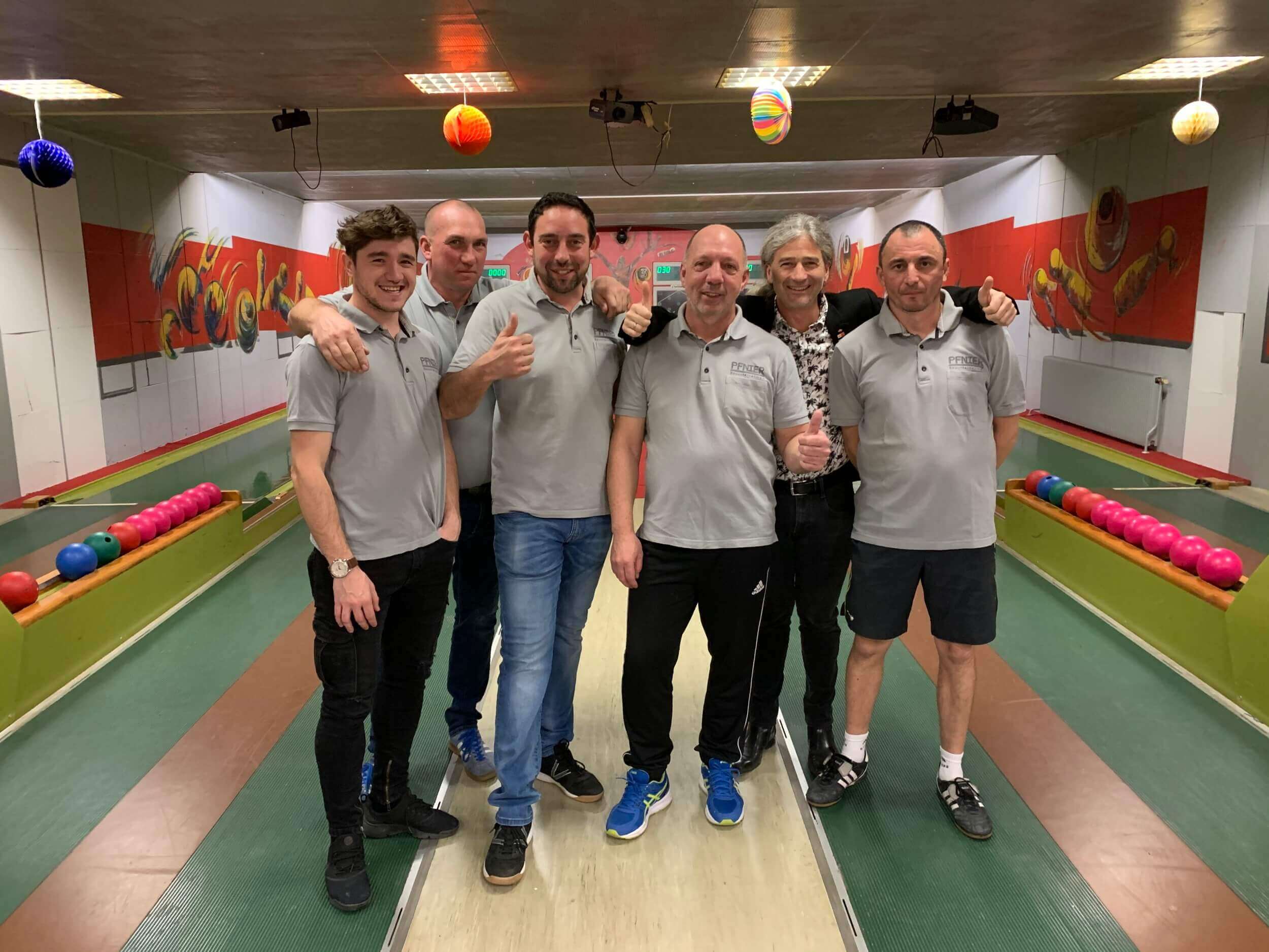 AK-Kegelturnier Vorrunde mit unserem sportlichen Team "Pfnier Heroes 2020", Feber 2020